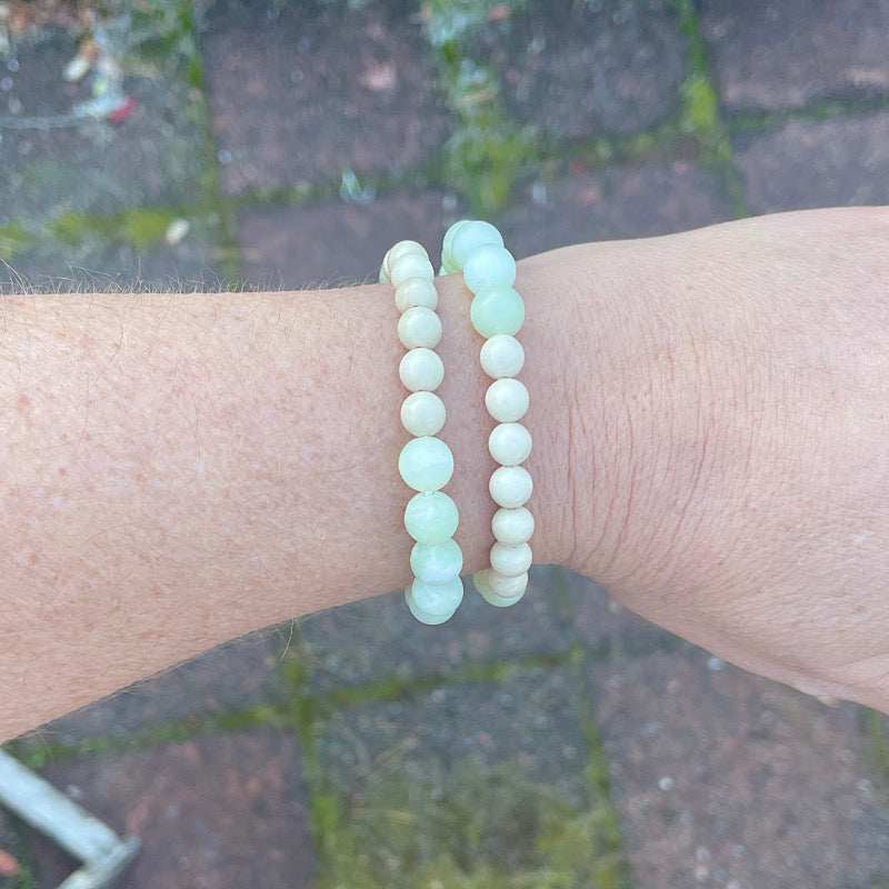 New Jade + Fossil Jasper Bracelet