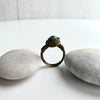 antique bronze moss agate swirl ring